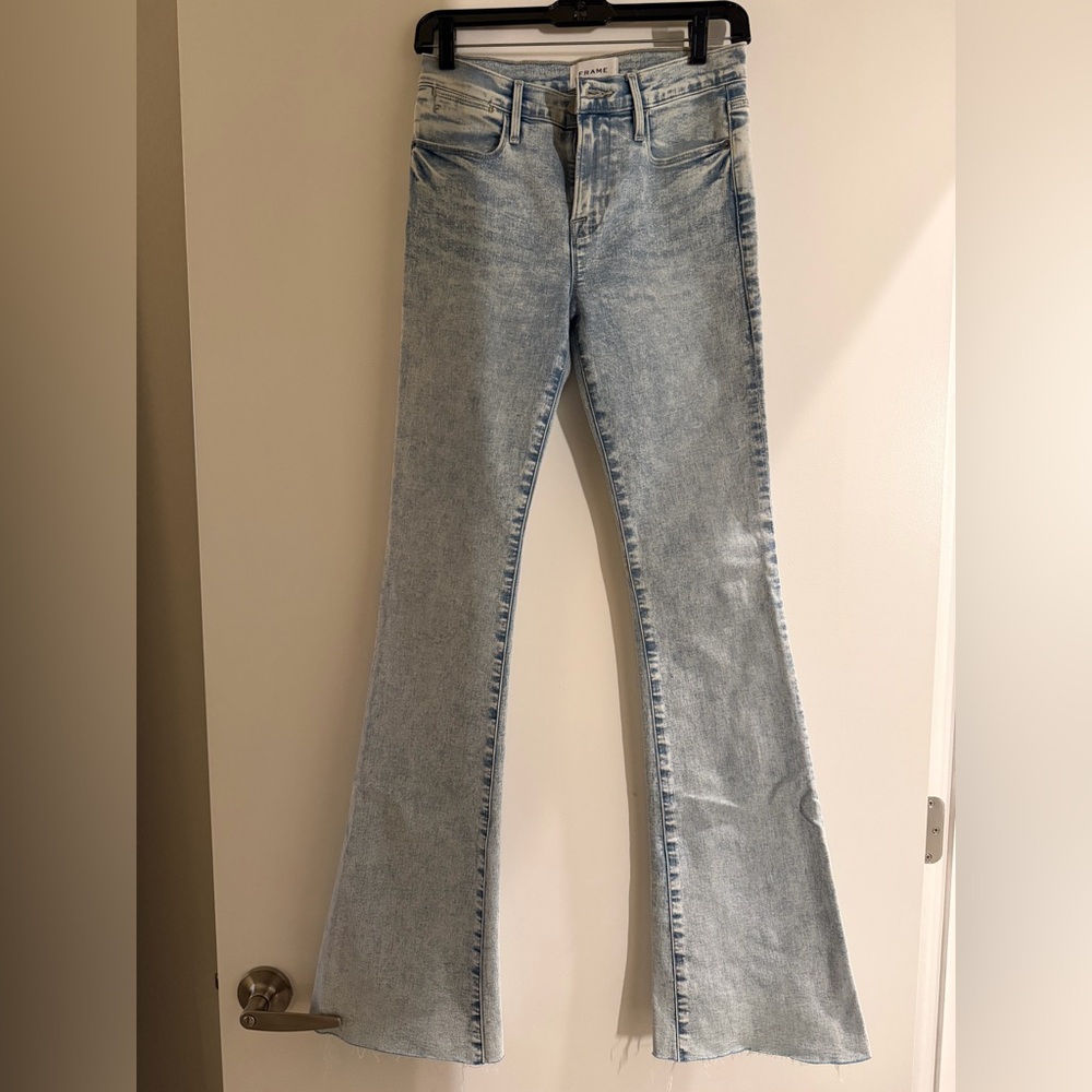 Frame Denim Light Wash Flare Jeans